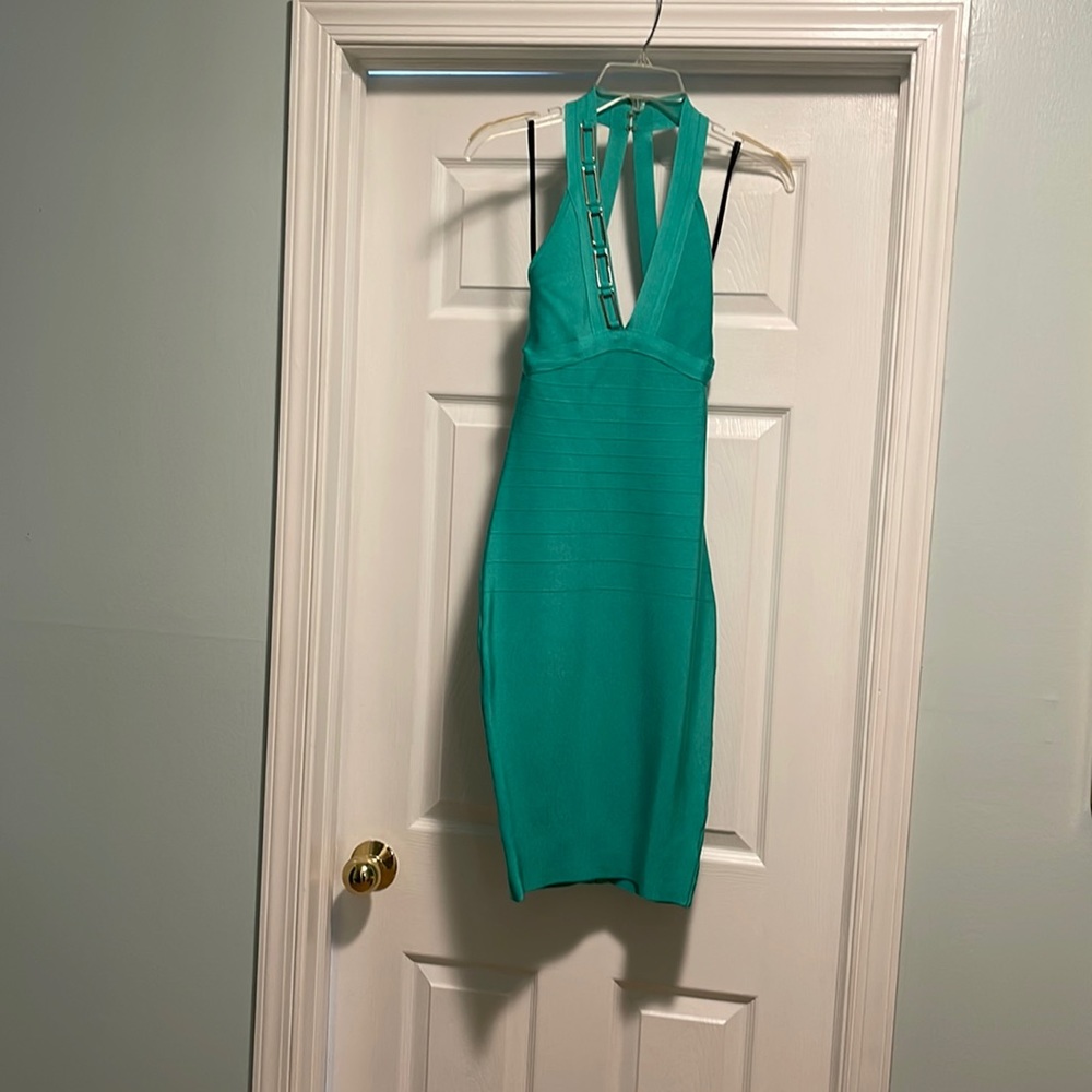 Marciano Cressida Bandage Dress Aqua Green size S